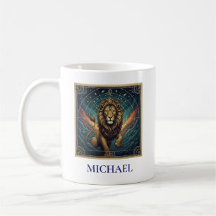 Mug Lion Bleu Zodiaque Céleste