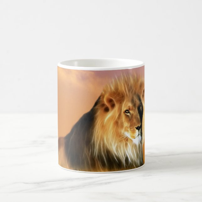 Mug Lion de l'art fractal sud-africain (Centre)