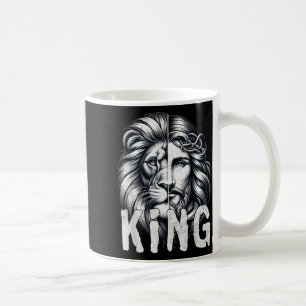 Mug Lion et Jésus Roi Conception de foi chrétienne 