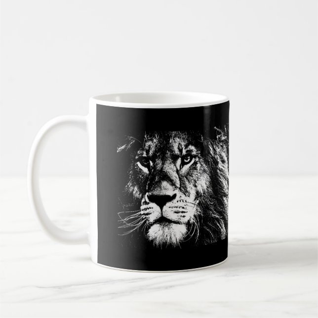 Mug Lion Face Le Roi Animaux Pop Art Modèle (Gauche)