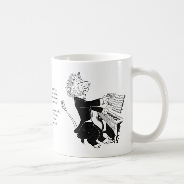 Mug Lion jouant le dessin antique de Louis Wain de (Droite)