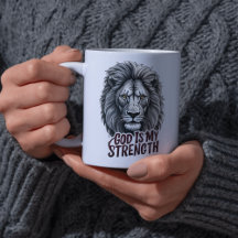 Lion majestueux Dieu Est Ma Force Fondée Sur La Fo