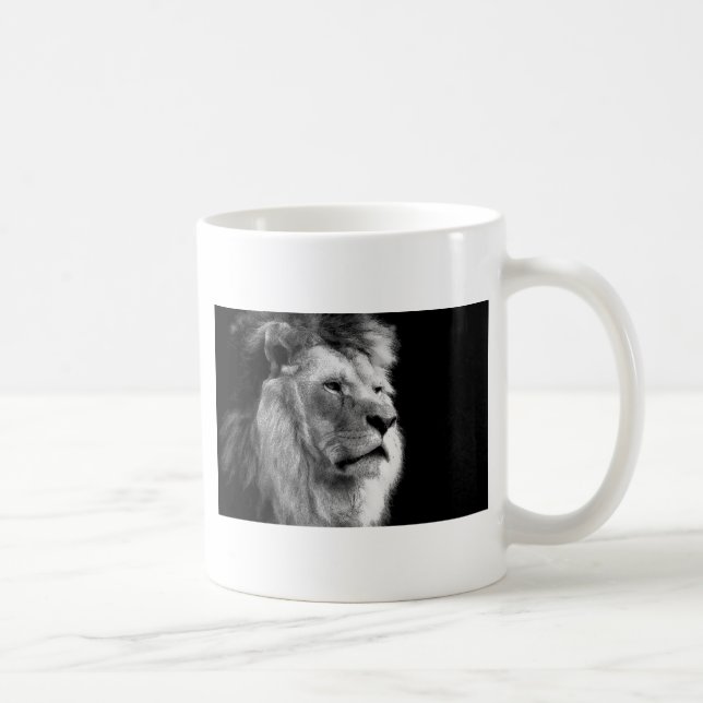 Mug Lion noir blanc (Droite)