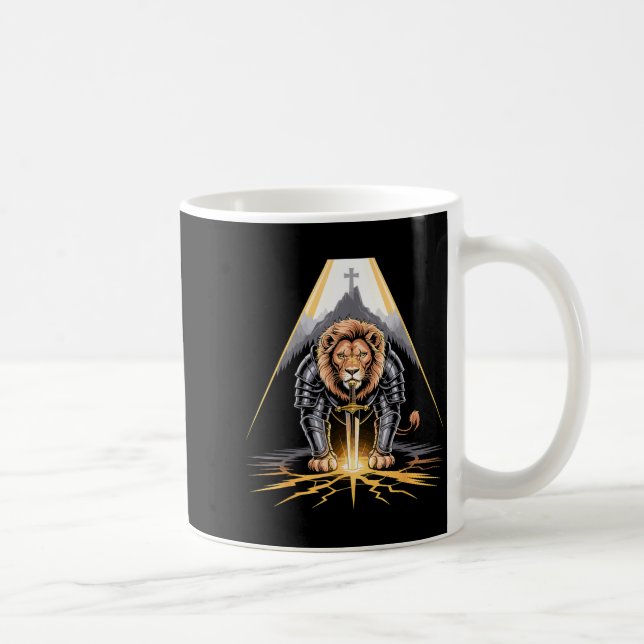 Mug Lion Of Judah Sword And Cross Christian Warrior  (Droite)