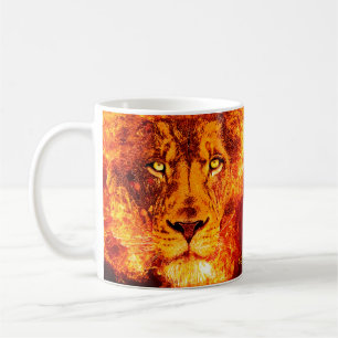Mug Lion rouge orange flamboyant de Juda