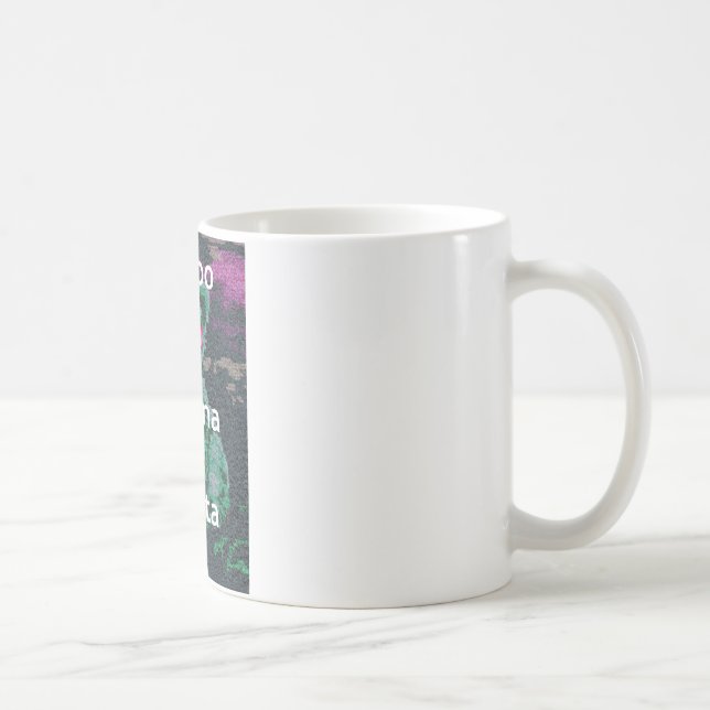 Mug Lion vert avec lunettes roses "Hakuna Matata" Art (Droite)