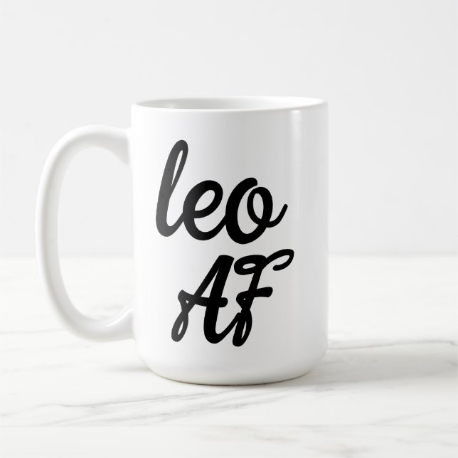 Mug Lion Zodiaque Personnalisé Leo, Café AF (Gauche)