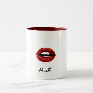 Mug/ Lips Muah! Two-Tone Coffee Mug