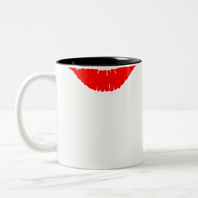 Mug-Lips Two-Tone Coffee Mug (Left)
