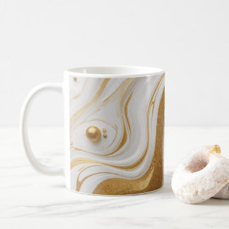 Mug Liquide blanc et avec gouttes et parties scintilla