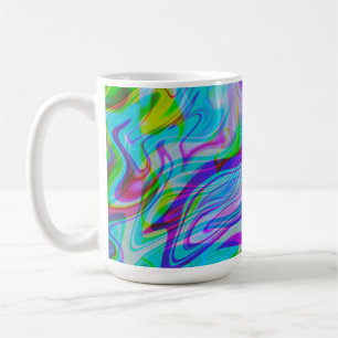 Mug Liquide Psychédélique Motif Abstrait Coloré Bleu