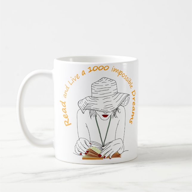 Mug Lire et vivre 1000 rêves (Gauche)