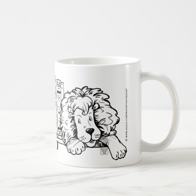 Mug LIRE, Lion Book met fin aux cochonneries (Droite)