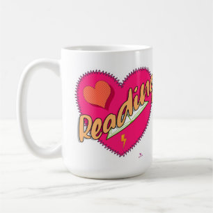 Mug Lire Love Book Heart Motto mignon Design