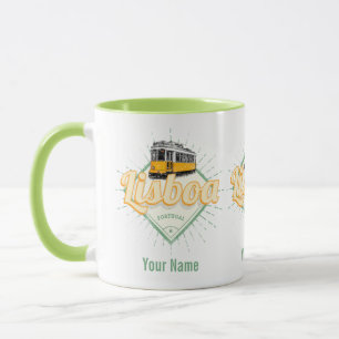 Mug Lisbonne Portugal avec Retro tramway Vintage vacan