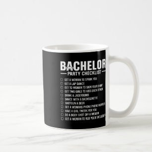Mug Liste de contrôle pour l'enterrement de vie de gar
