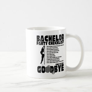 Mug Liste de contrôle pour l'enterrement de vie de gar