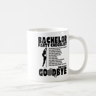 Mug Liste de contrôle pour l'enterrement de vie de gar