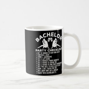 Mug Liste de vérification pour l'enterrement de vie de