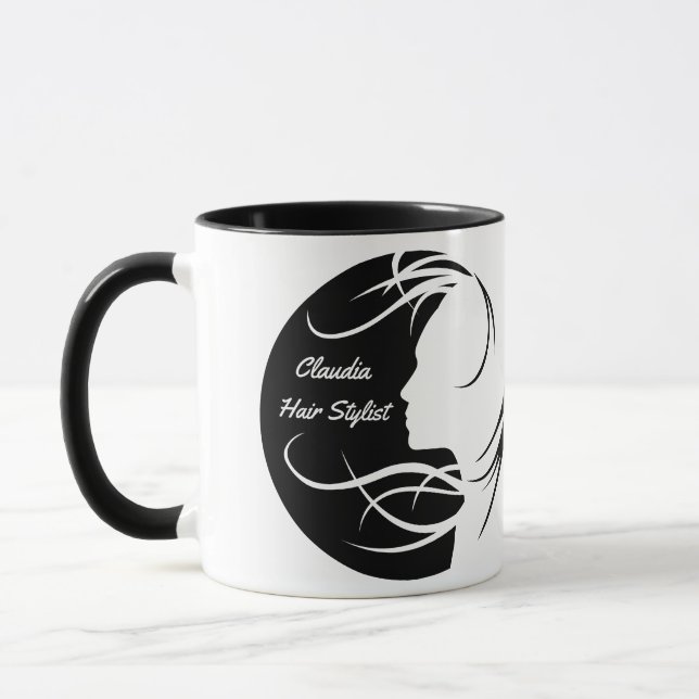 Mug Liste d'étoiles de cheveux personnalisée (Gauche)