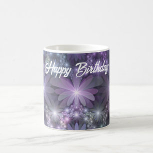 Mug Lit de fleurs Art Fractal Abstrait tendance brilla