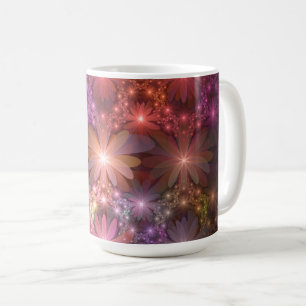 Mug Lit De Fleurs Coloré Brillant Art Fractal Abstrait