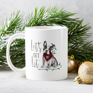 Mug Lit Naughty Dog Watercolor Bulldog