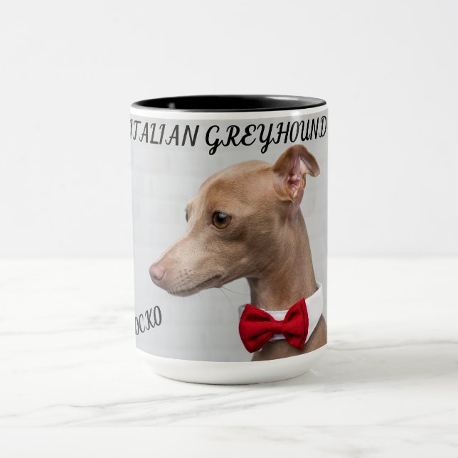 MUG L'ITALIEN GREYHOUND COMBO DEUX BOUGIES À TONNE. MU (Centre)