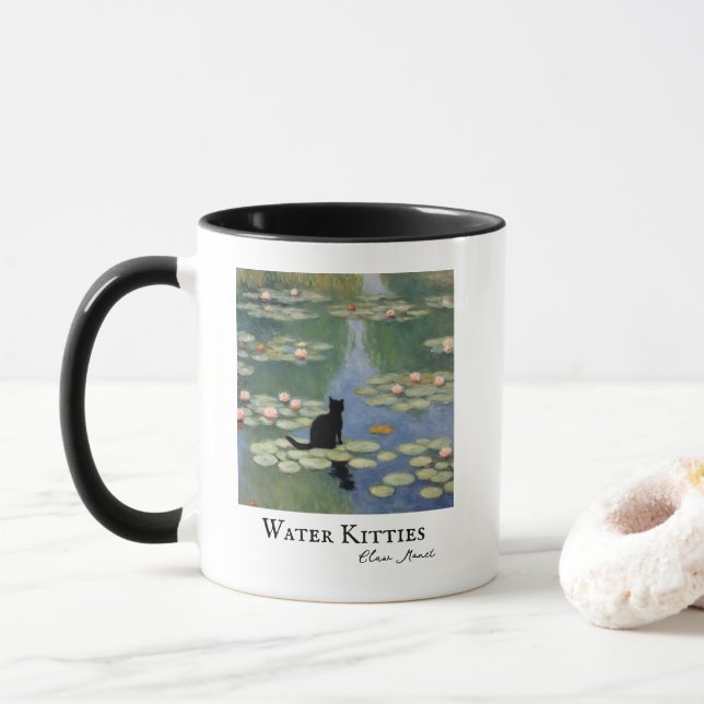 Mug Lits d'eau Monet Claw Pond de chat (Avec donut)