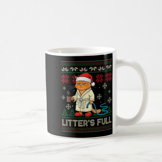 Mug Litter’s Full Funny Cat Lovers Ugly Christmas Swea (Droite)