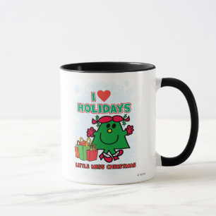 Mug Little Miss Noël   J'aime les vacances