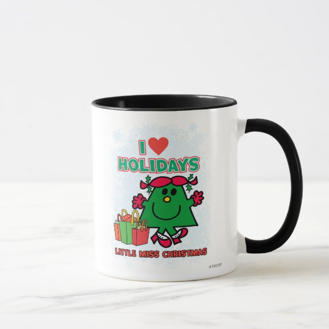 Mug Little Miss Noël | J'aime les vacances (Droite)