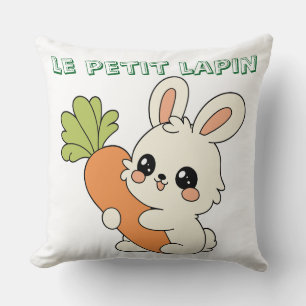 mug little rabbit throw pillow