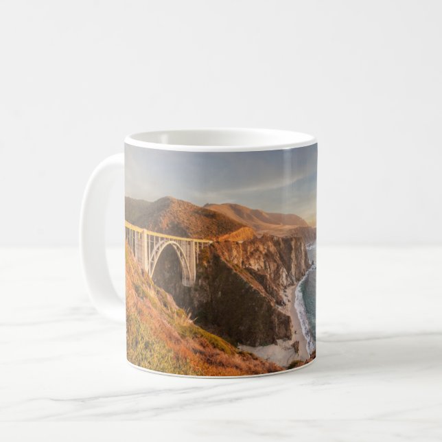 Mug Littoral | Bixby Bridge, Big Sur Californie (Devant gauche)