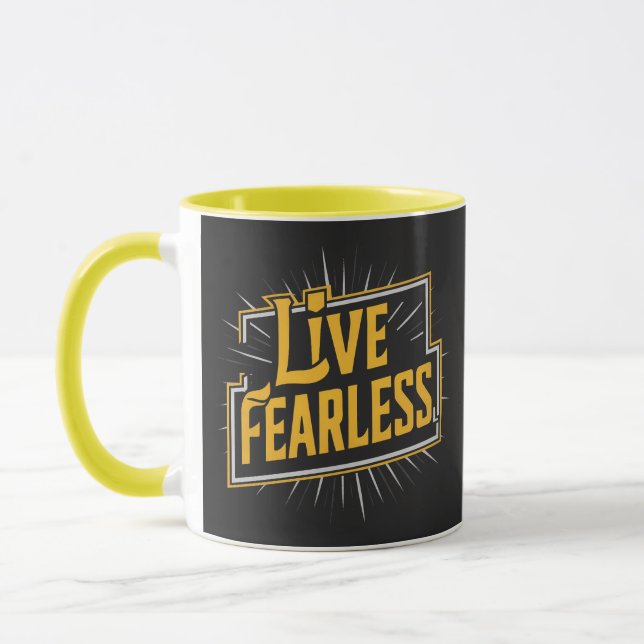 Mug Live Fearless - inspiration et motivation (Gauche)