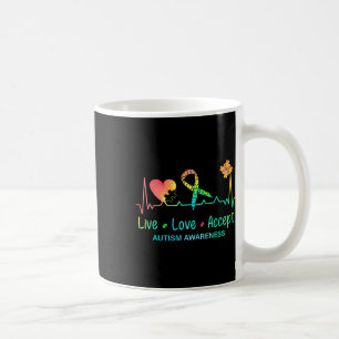 Mug Live Love Accepter l'autisme Mois Tie Dye Hommes F