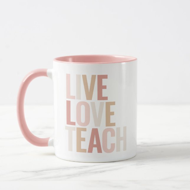 Mug Live Love Apprendre Appréciation de l'enseignant r (Gauche)