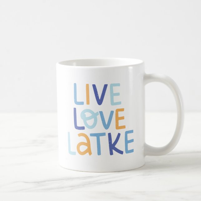 Mug Live Love Latke Hanoukka Design (Droite)