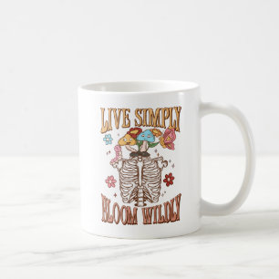Mug Live Simply, Bloom Wiltly - Skeleton & Champignons