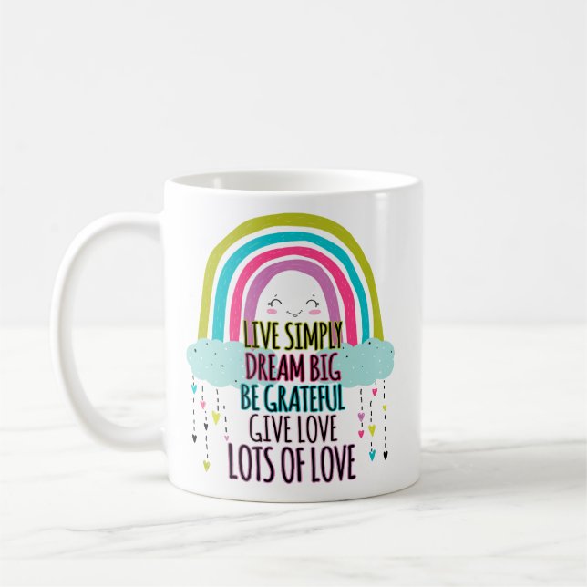 Mug Live Simply Dream Big Be Grateful Give Love (Gauche)