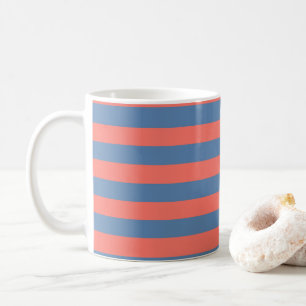 Mug Lıving Coral et lignes horizontales bleu Pacifique