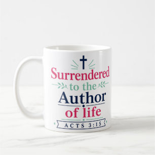 Mug Livré à l'Auteur de la Vie basé sur la foi