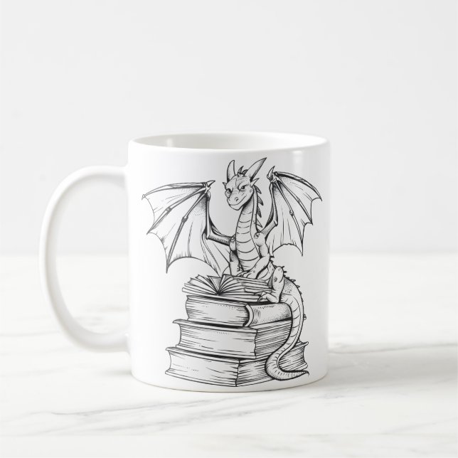 Mug Livre de lecture Dragon (Gauche)