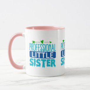 Mug Livre de peinture bleu petite soeur professionnell