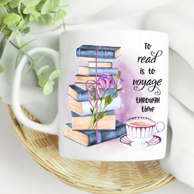Mug Livres à lire est à Voyage à travers le temps (Créateur téléchargé)