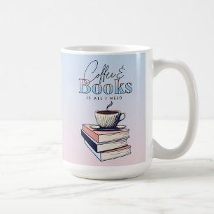 Mug Livres anciens et café, c'est tout ce dont j'ai be