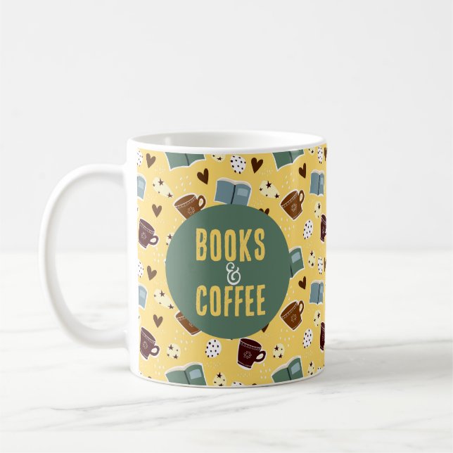 Mug Livres et café (Gauche)