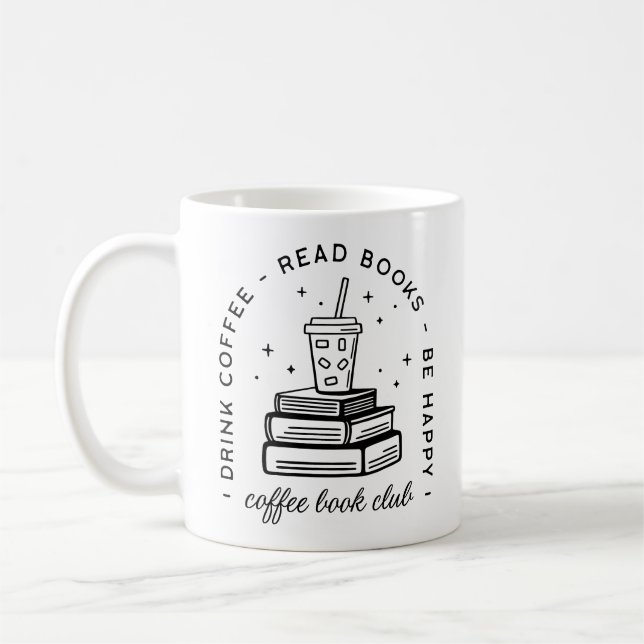Mug Livres et café amoureux club citations de livres (Gauche)