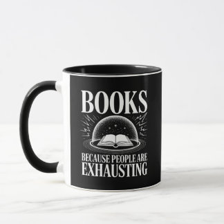 Mug Livres parce que les gens épuisent le lecteur