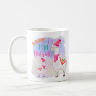 Mug Llama de Noël - Bébé il fait froid dehors